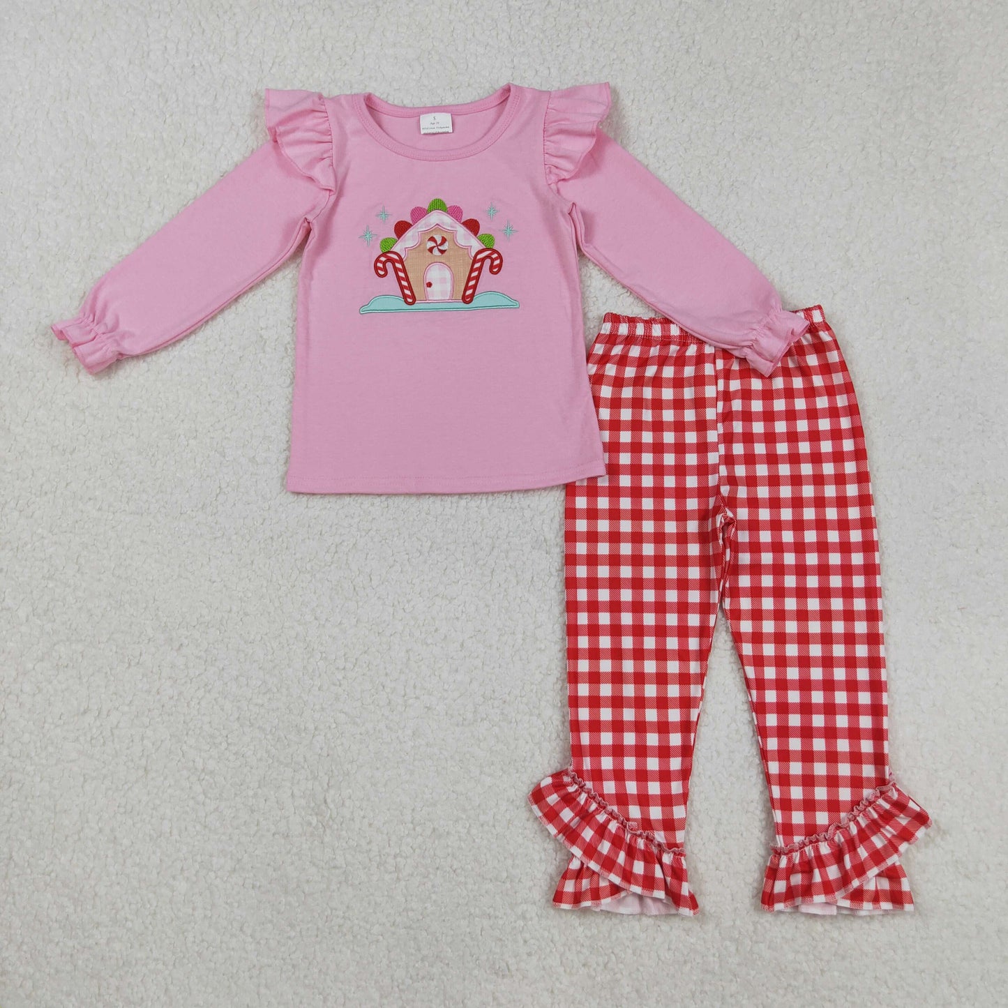 GLP2523 Embroidery Halloween Pumpkin girl outfit 202508 RTS