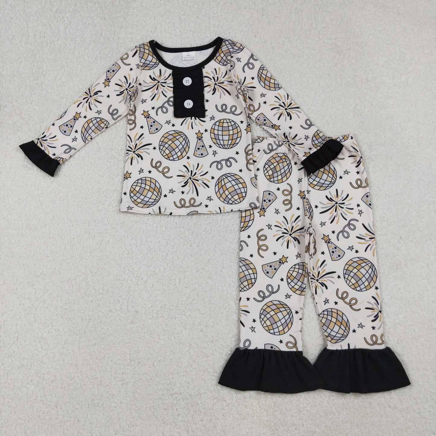 GLP2563-XS-3XL Happy New year pajamas girl outfit 202509 RTS