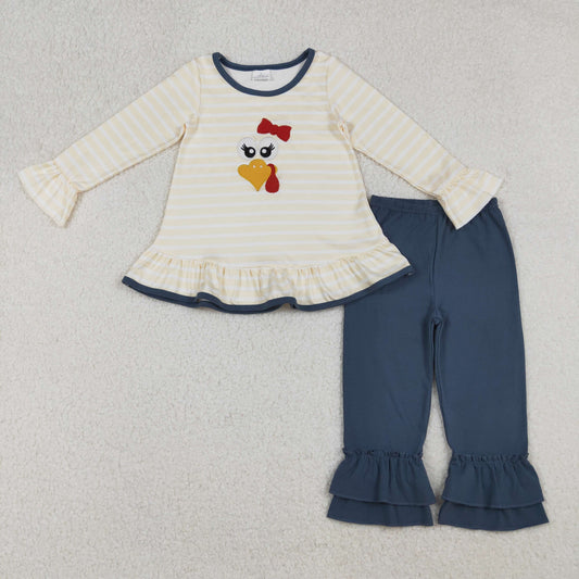 GLP2588 embroidery Thanksgiving Turkey girl  outfit 202509 RTS
