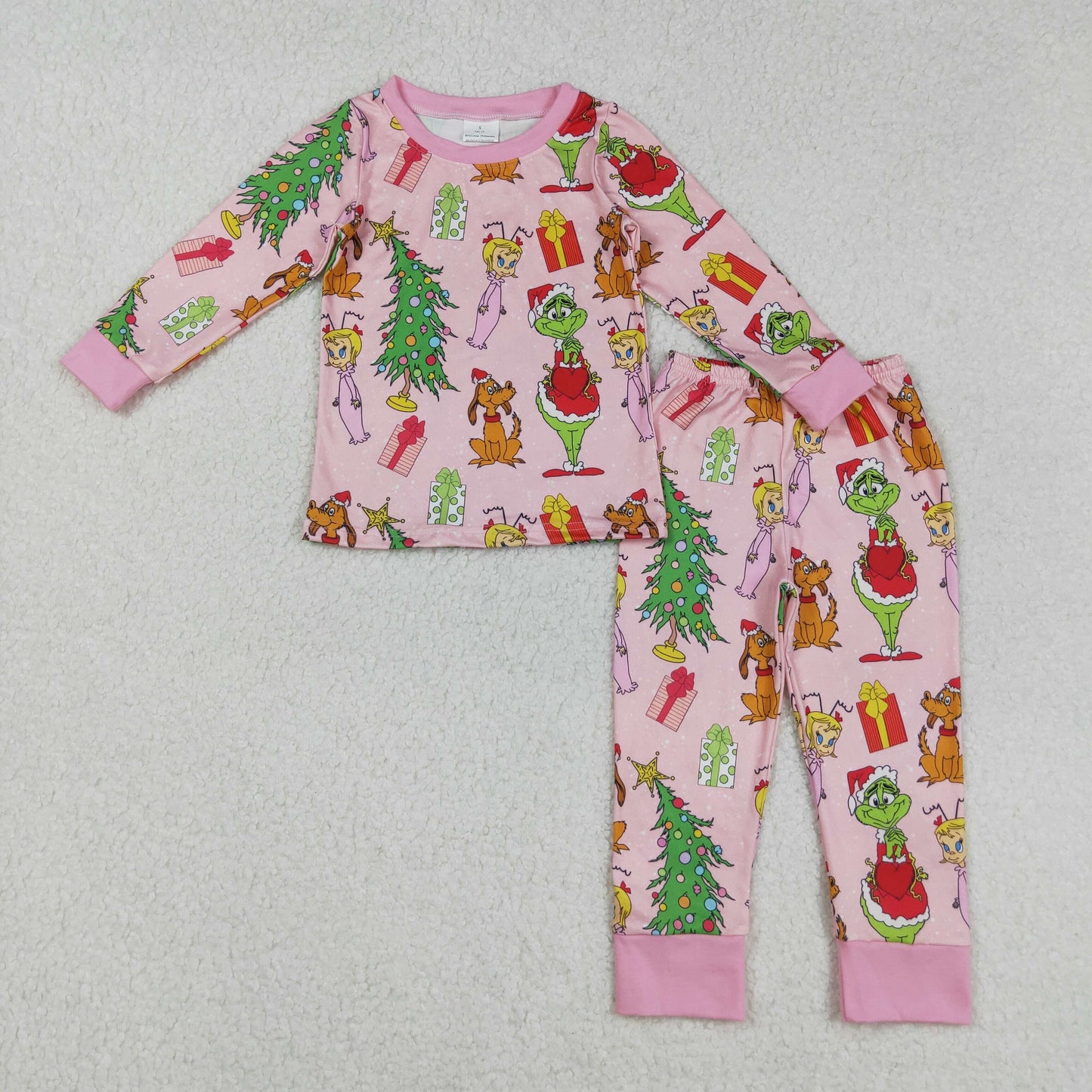 GLP2591 Christmas grinch pajamas girl sibling outfit 202508 RTS