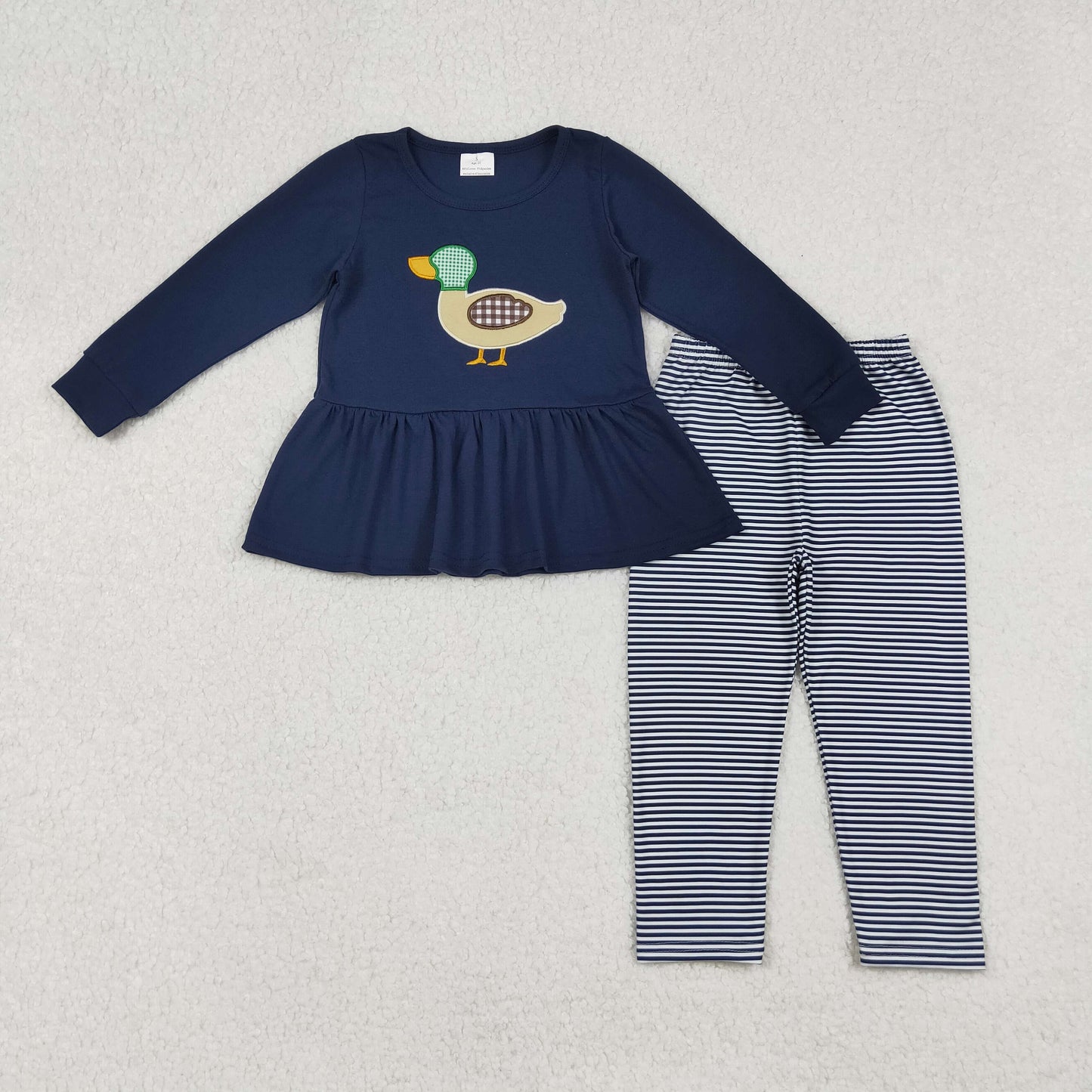 GLP2595 embroidery duck girl pajamas outfit 202509 RTS