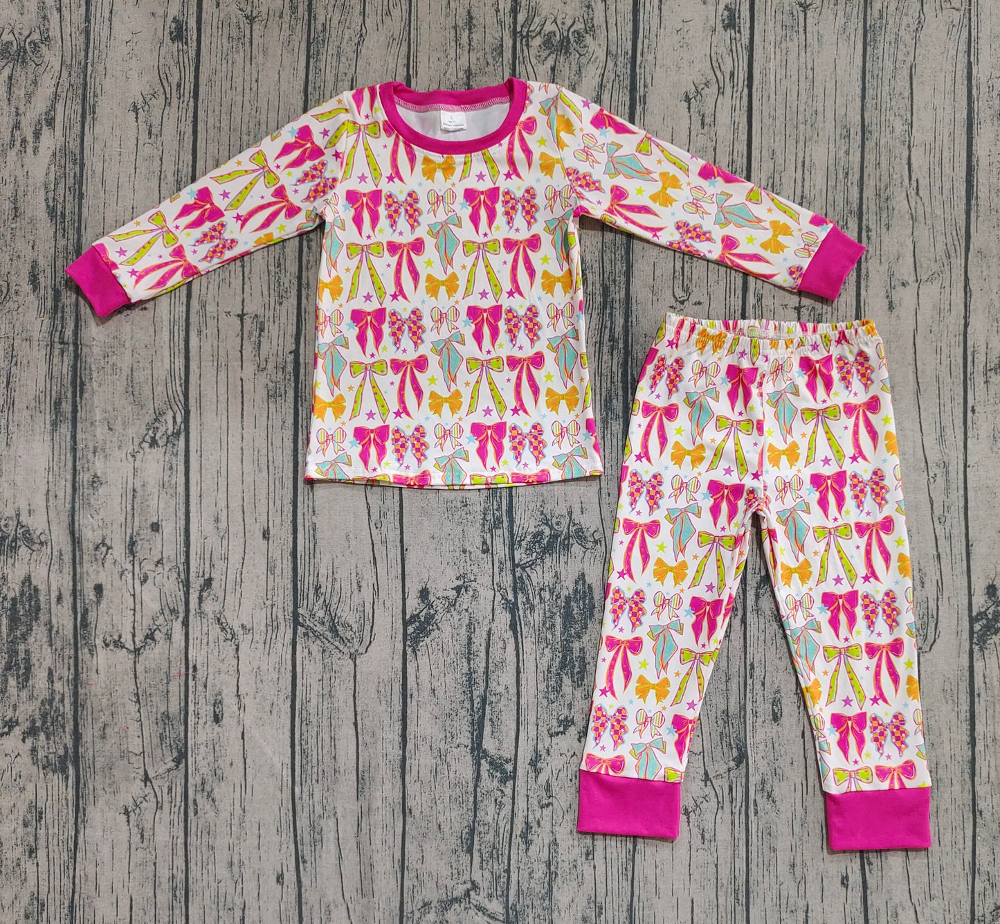 GLP2615 Christmas pink bow western girl outfit 202508 preorder