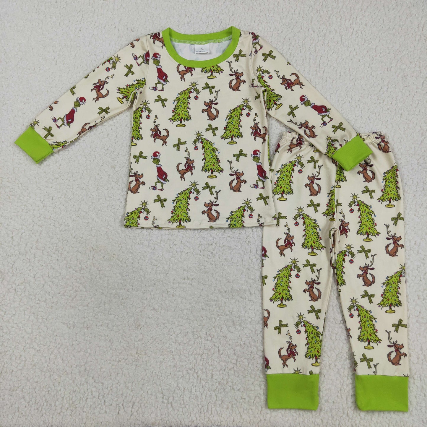 GLP2627 Christmas grinch pajamas girl sibling outfit 202509 RTS