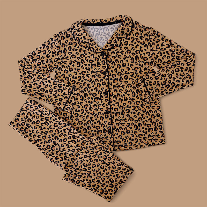 GLP2637 leopard western kids girl pajamas outfit 202507 preorder