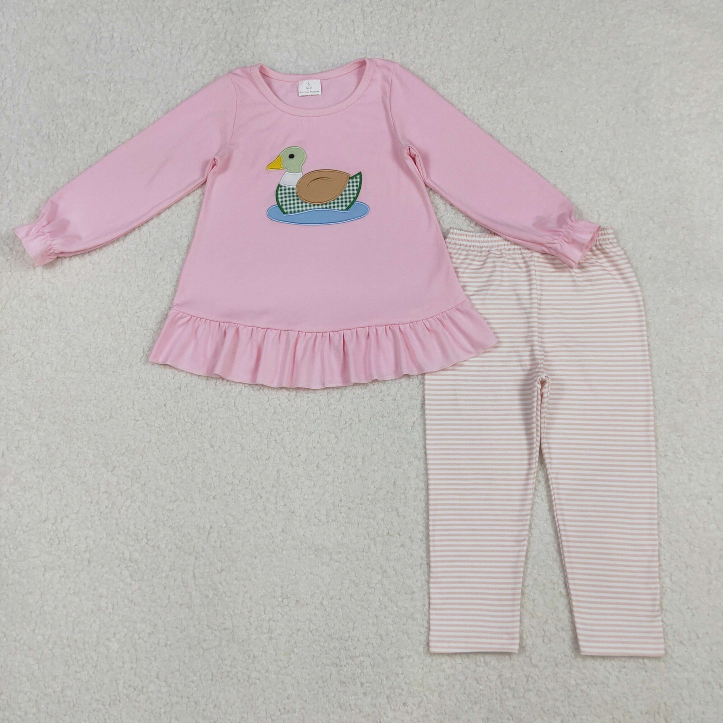 GLP2698 embroidery duck western pajamas girl outfit 202509 RTS