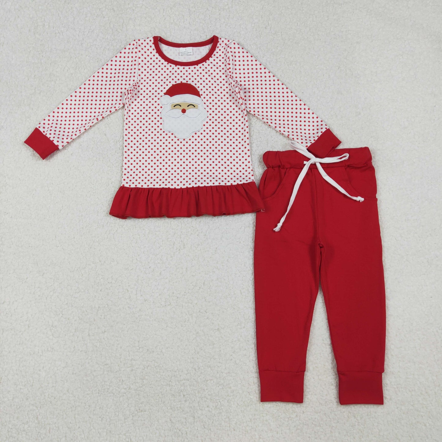 GLP2708 embroidery Christmas Santa western girl outfit 202509 RTS