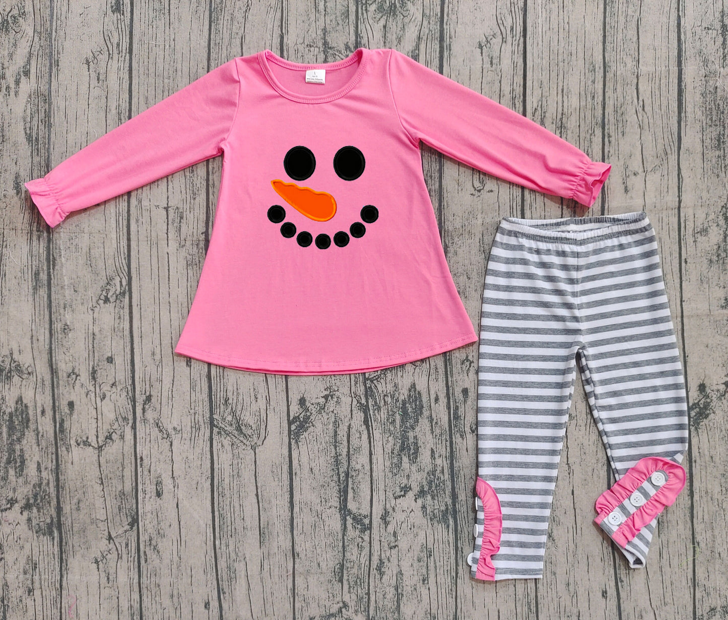 GLP2728 embroidery snowman western girl outfit 202508 preorder
