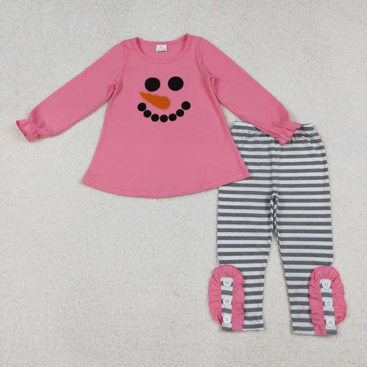 GLP2728 embroidery snowman western girl outfit 202509 RTS