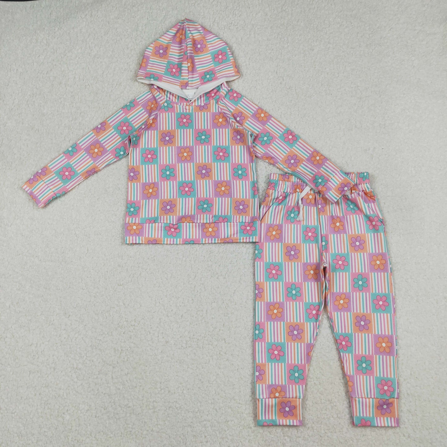 GLP2853-XS-3XL hoodie flowers girl outfit 202510 RTS