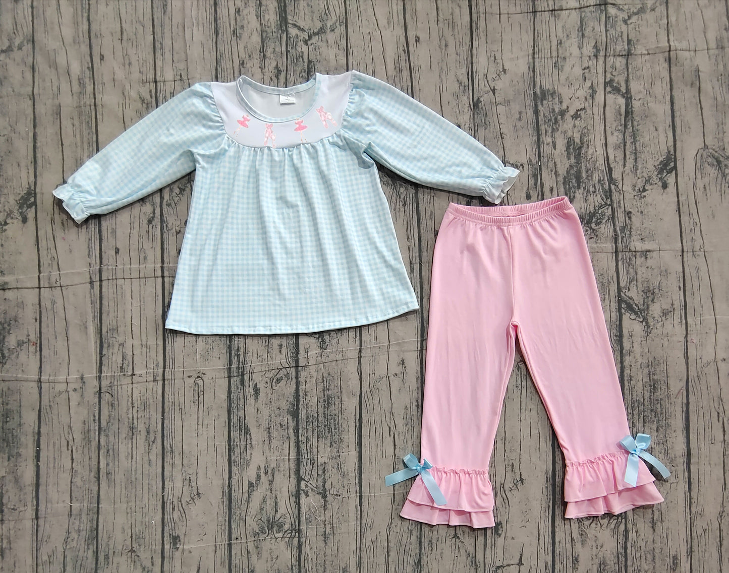 GLP2916 embroidery bow sibling girl outfit 202511 preorders