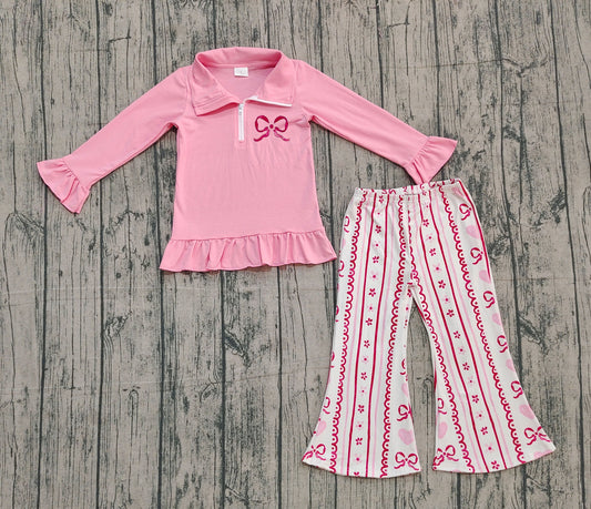 GLP2934 bow embroidery sibling girl outfit 202509 preorder