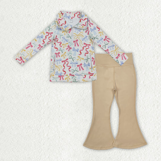 GLP2966 yoga FLOWER PINK zipper pockets ZIPPER girl clothes outfit 202509 RTS