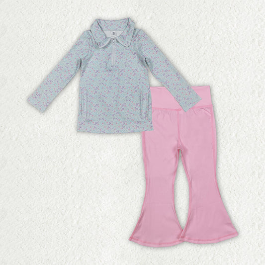 GLP2971  yoga Football BOW PINK zipper pockets ZIPPER girl clothes outfit 202509 RTS