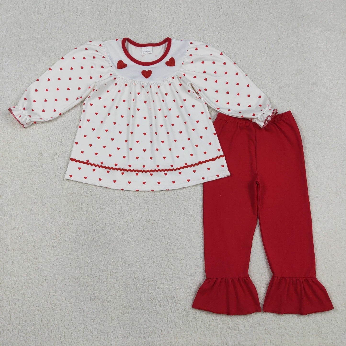 GLP3039 embroidery love Valentine's Day girl outfit 202511 RTS