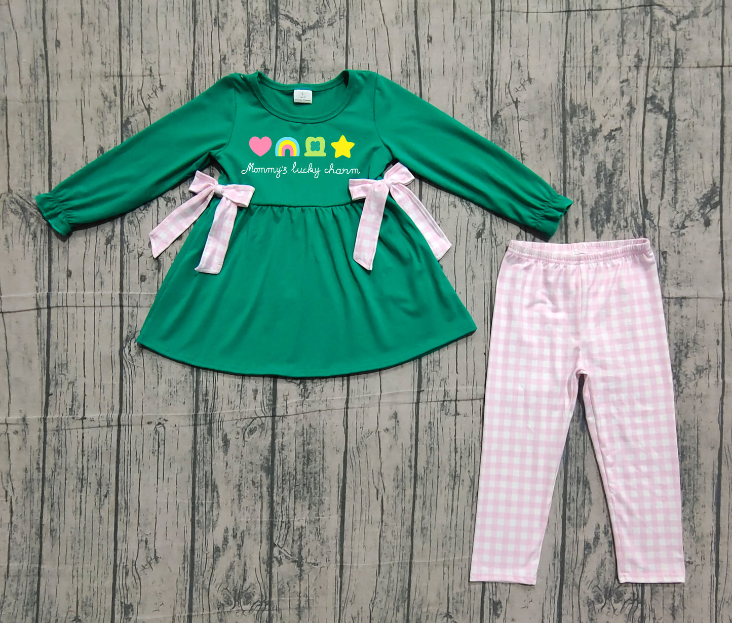 GLP3066 embroidery lucky ST Patrick western girl outfit RTS 202511