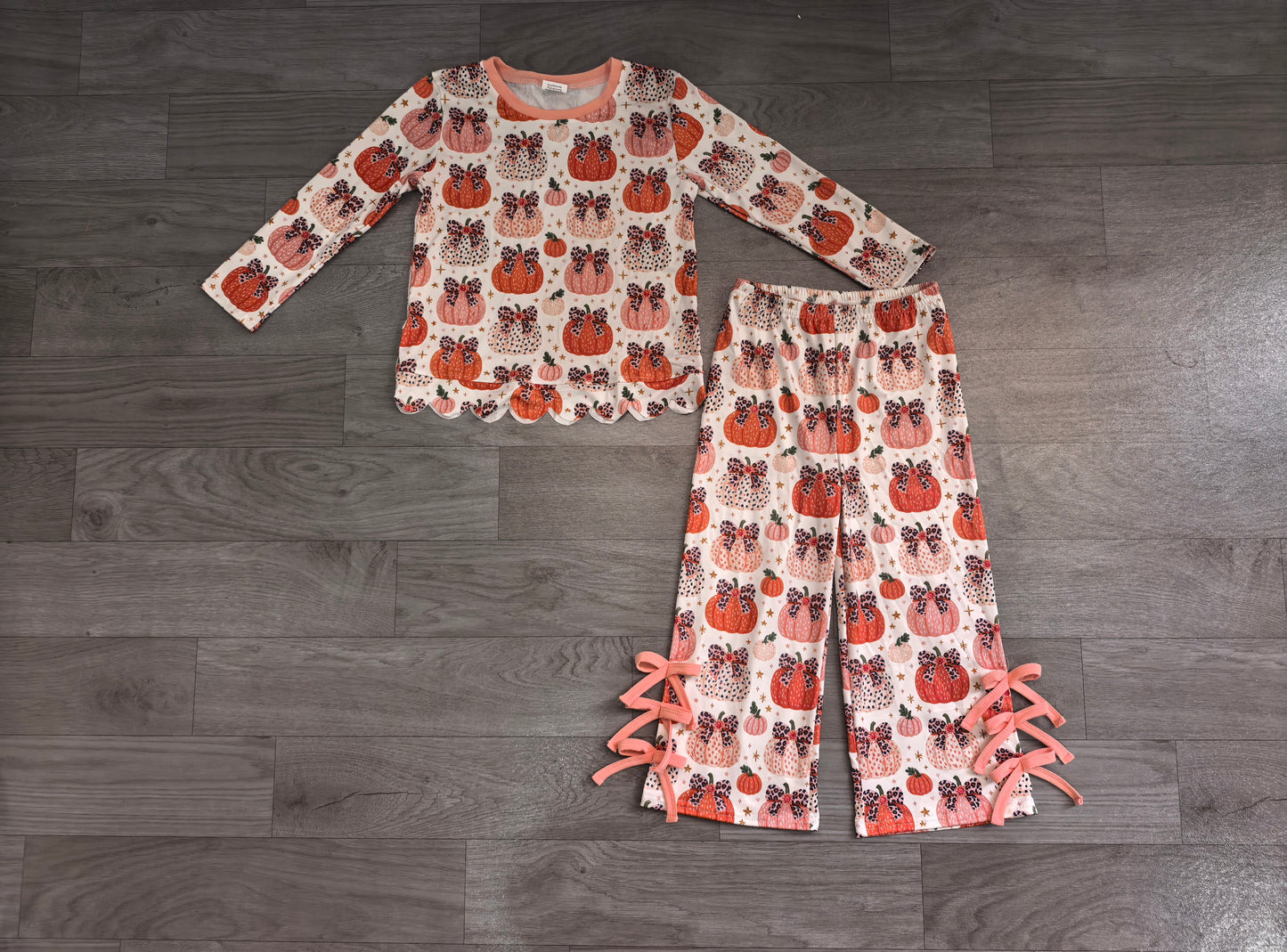 GLP3435 Halloween pumpkin Toddler girl Set outfit 202608 preorder