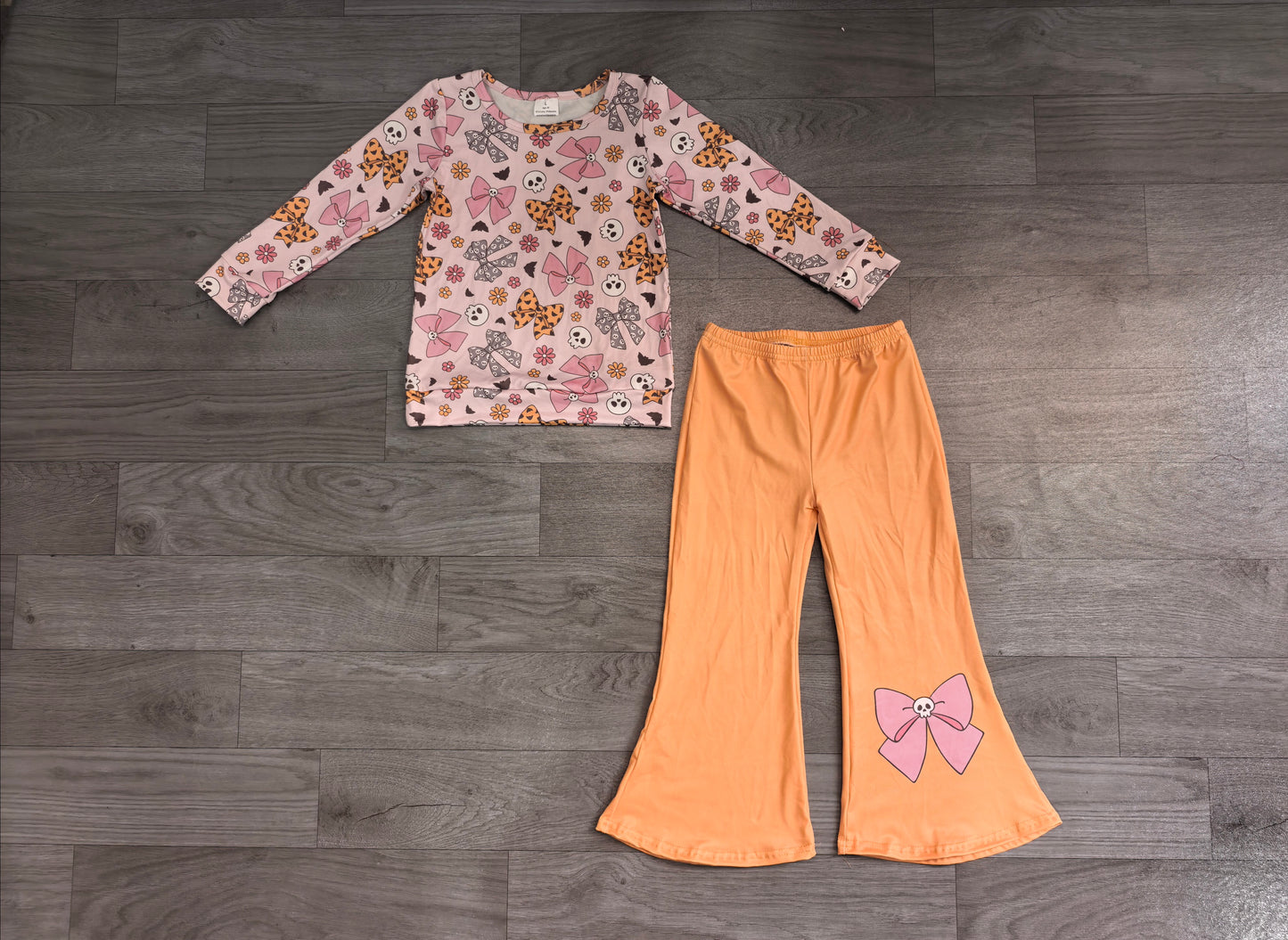 GLP3436 Halloween pumpkin Toddler girl Set outfit 202608 preorder