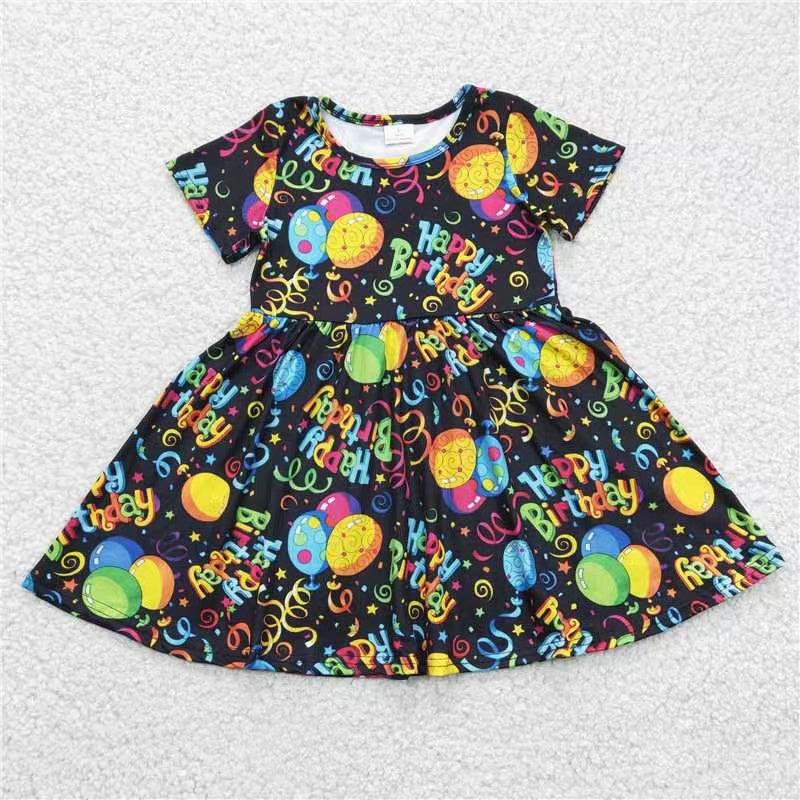 promotion GSD0182 short sleeve happy birthday girl dress RTS 202 RTS