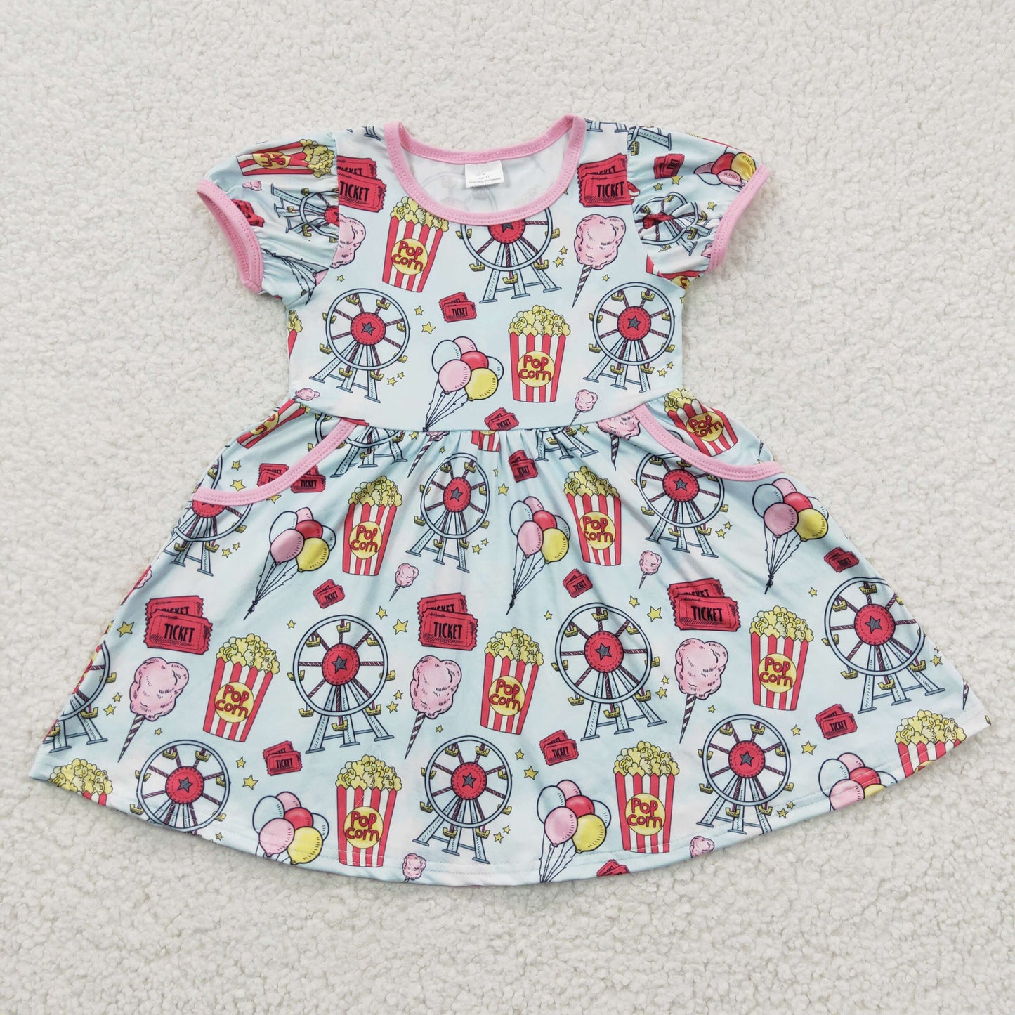 GSD0327 short sleeve Popcorn county fair summer girl dress preorder 2023406