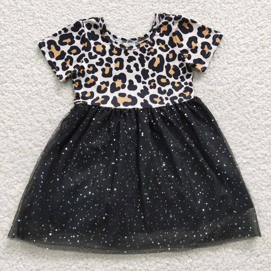 promotion  GSD0329  leopard black tulle cartoon girl dress 20230515 RTS