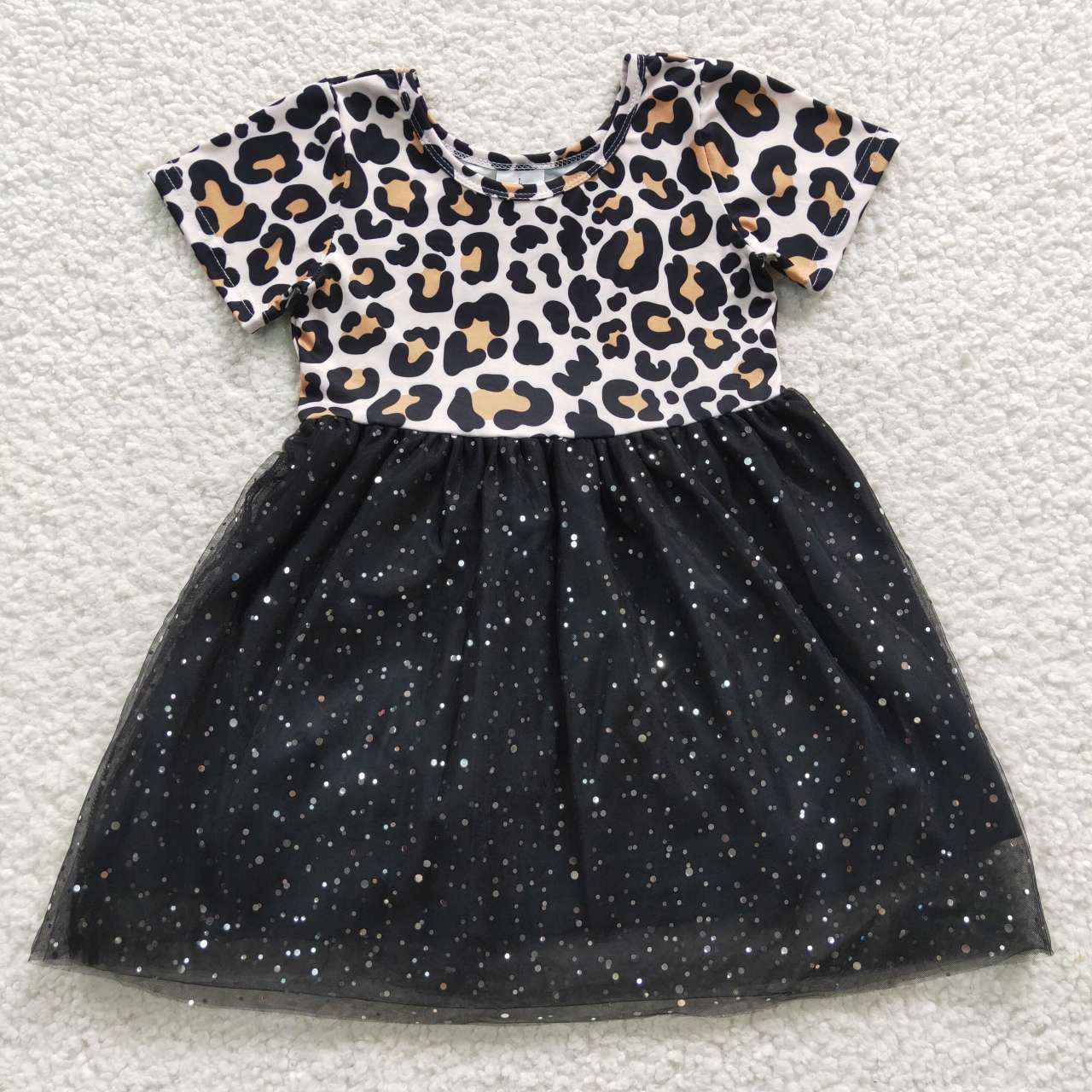 promotion GSD0329 leopard black tulle cartoon girl dress 20230515 RTS