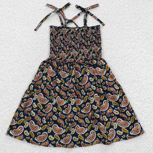 promotion RTS GSD0368 Smock Dress summer strapless tube top dress paisley flower girl dress 20230518 rts