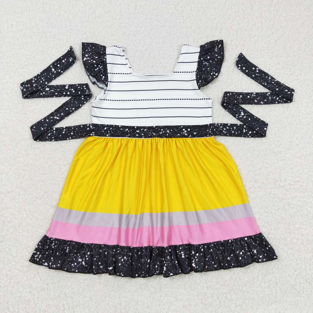 GSD0409 back to school short sleeve summer girl dress belt 20230621 RTS