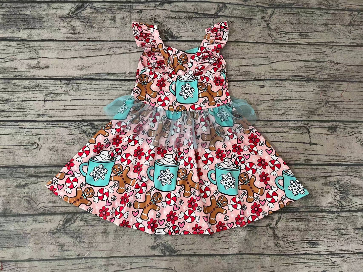 GSD0473 short sleeve flower tulle girl dress RTS 20230823