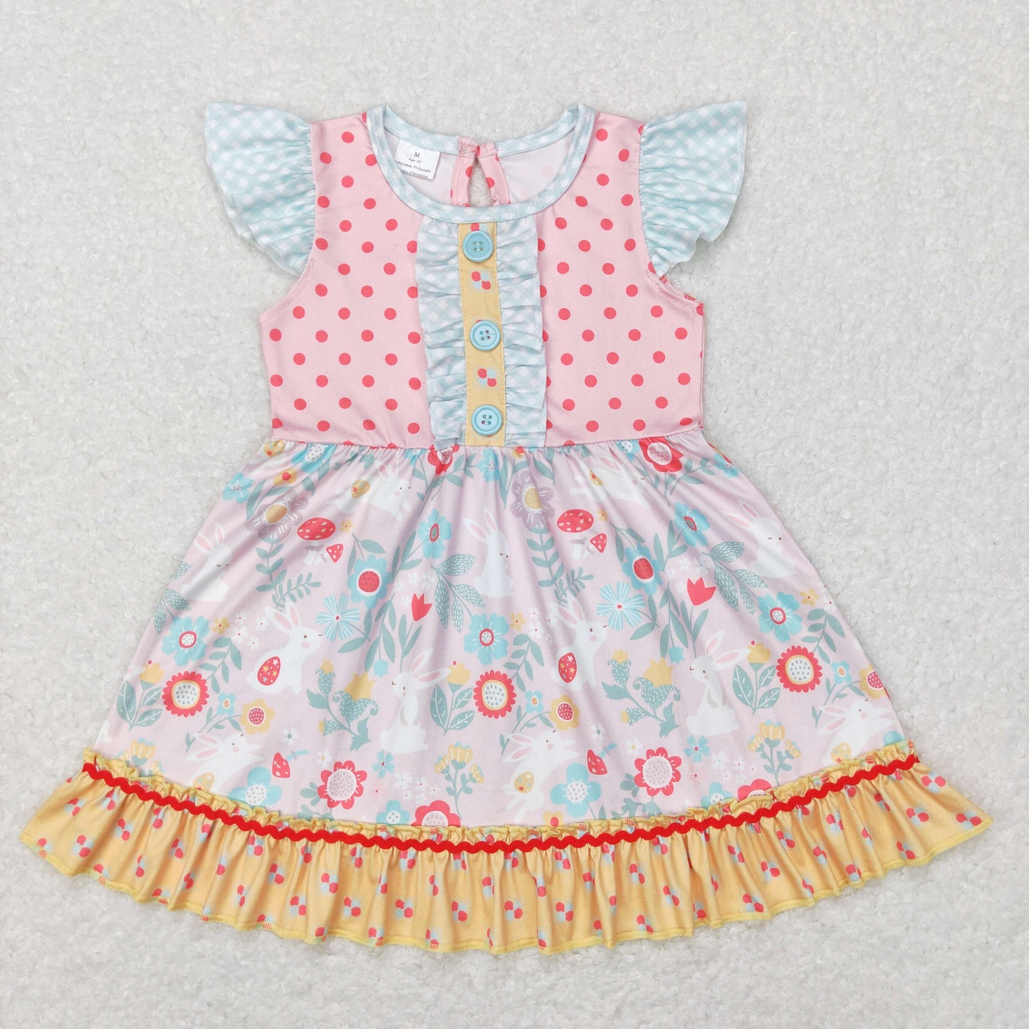 GSD0491 Easter rabbit girl dress short sleeve girl dress 20231123 RTS