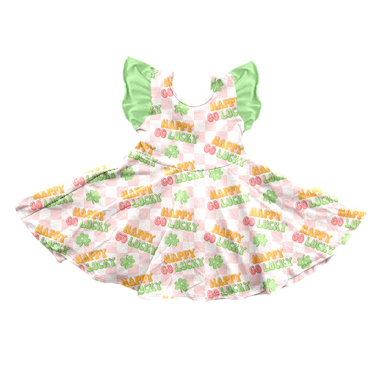 GSD0519 ST. Patrick go lucky short sleeve girl dress 20231019 preorder