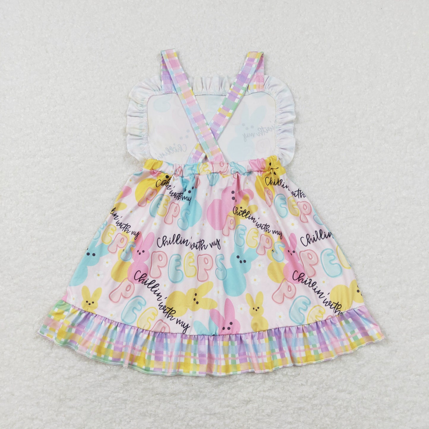 GSD0551 western Easter bunny rabbit short sleeve girl dress 20231204 RTS