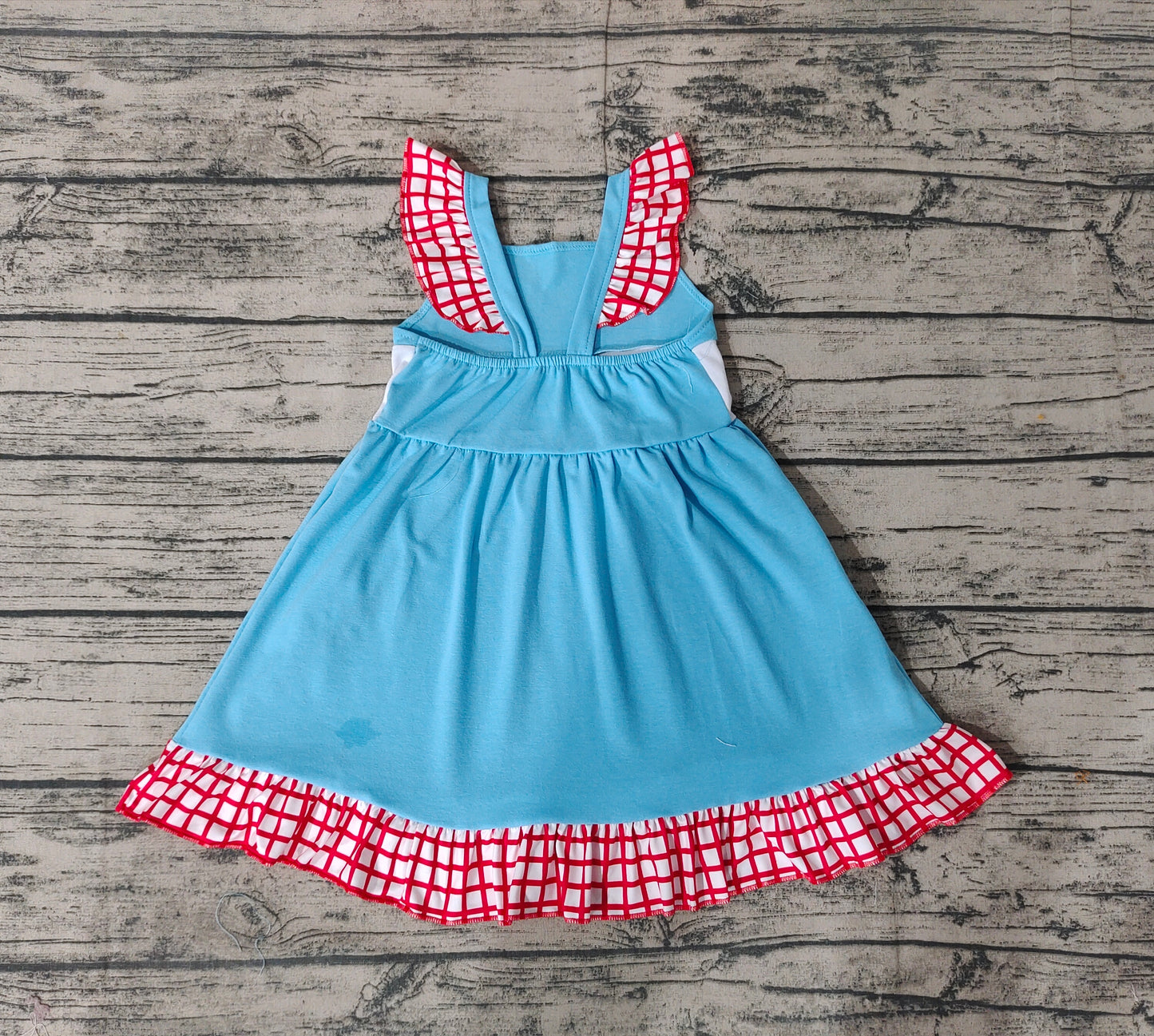 GSD0594 embroidery western love mama's girl short sleeve girl dress 20231226 RTS