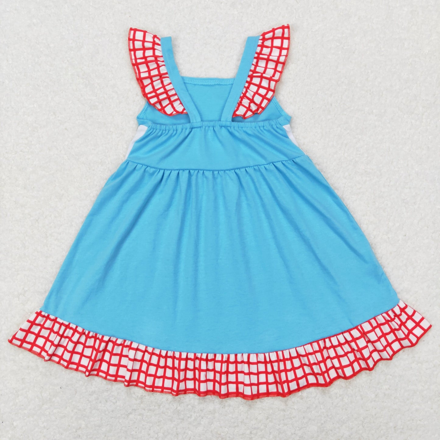GSD0594 embroidery western love mama's girl short sleeve girl dress 20231226 RTS