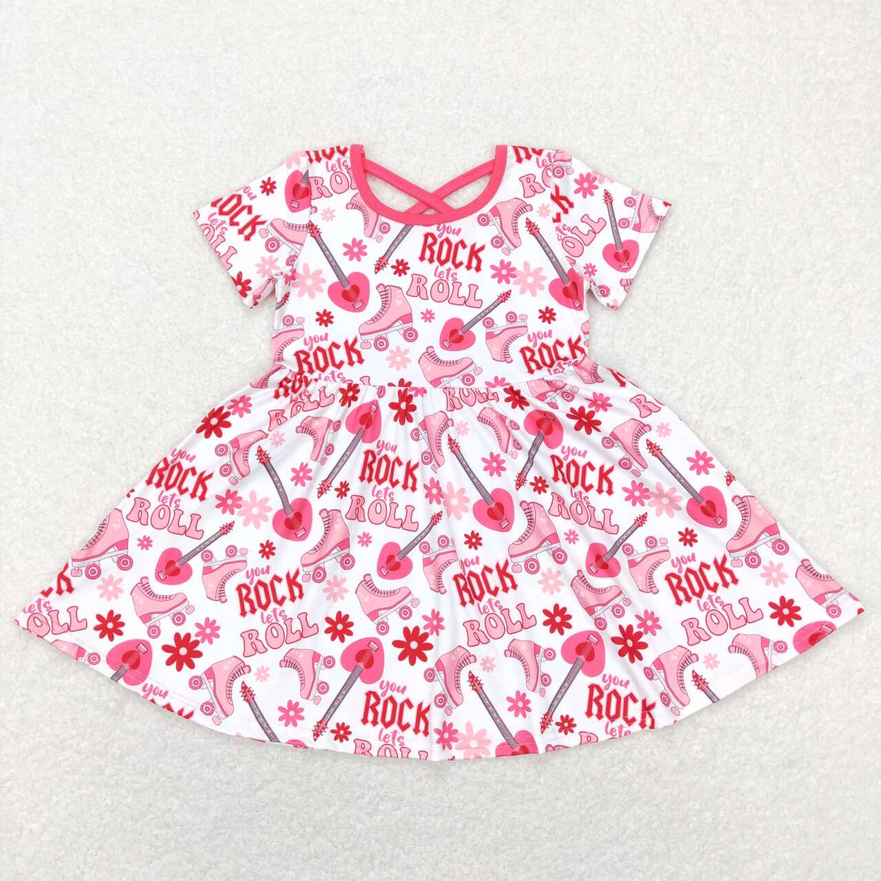 GSD0624 love valentine rock roll skate girl dress RTS 20212