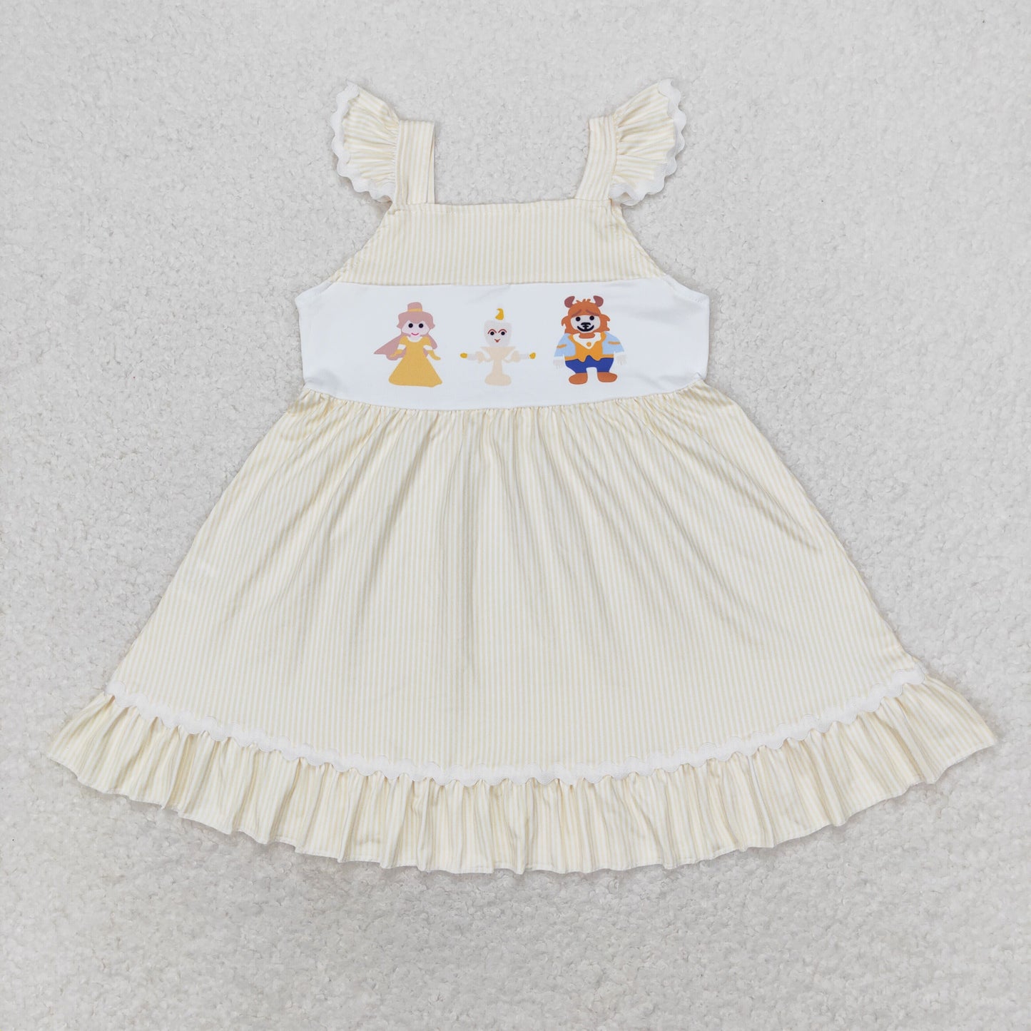 GSD0695 western cow short sleeve girl dress 202405 RTS