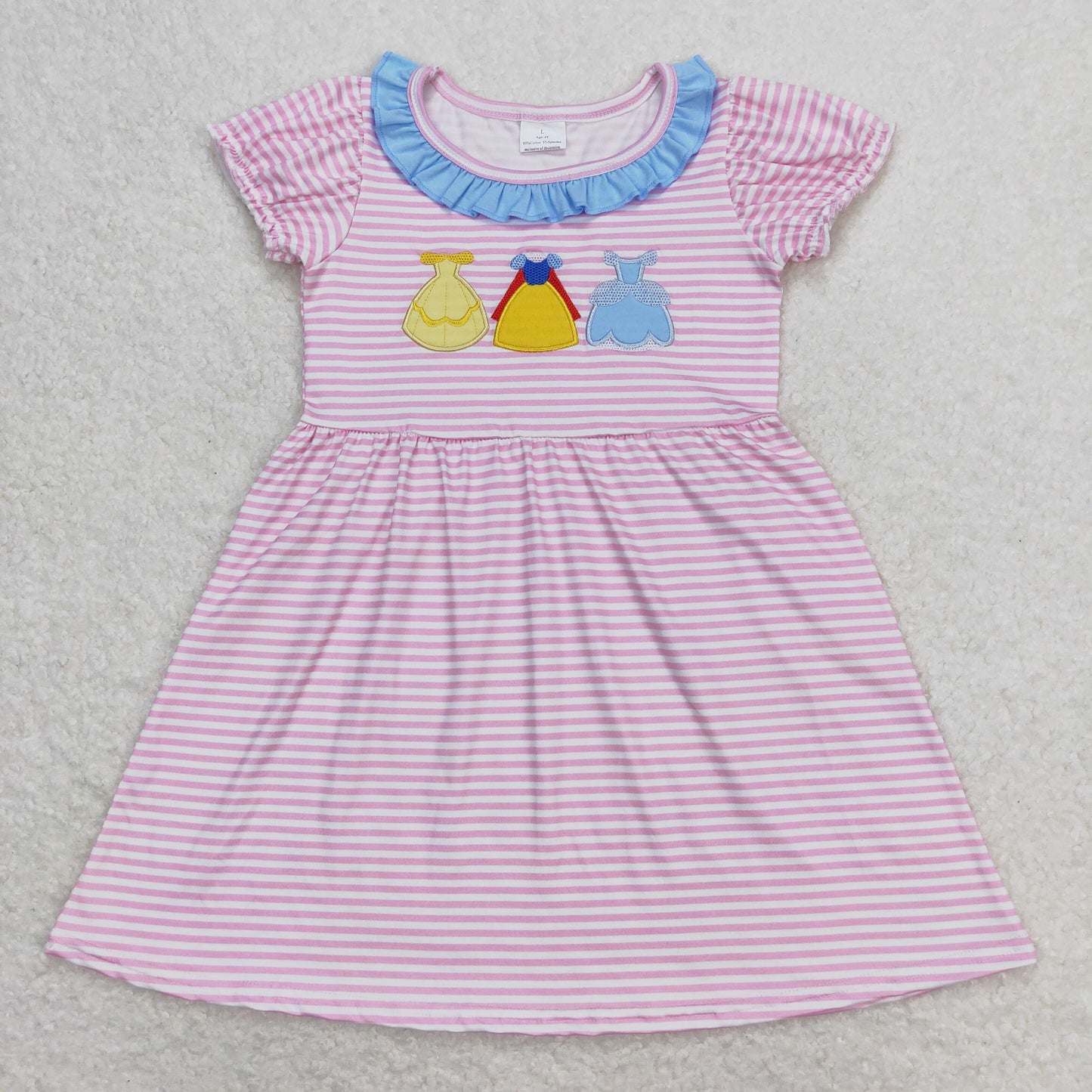GSD0856 princess girl dress 202404 RTS Embroidery