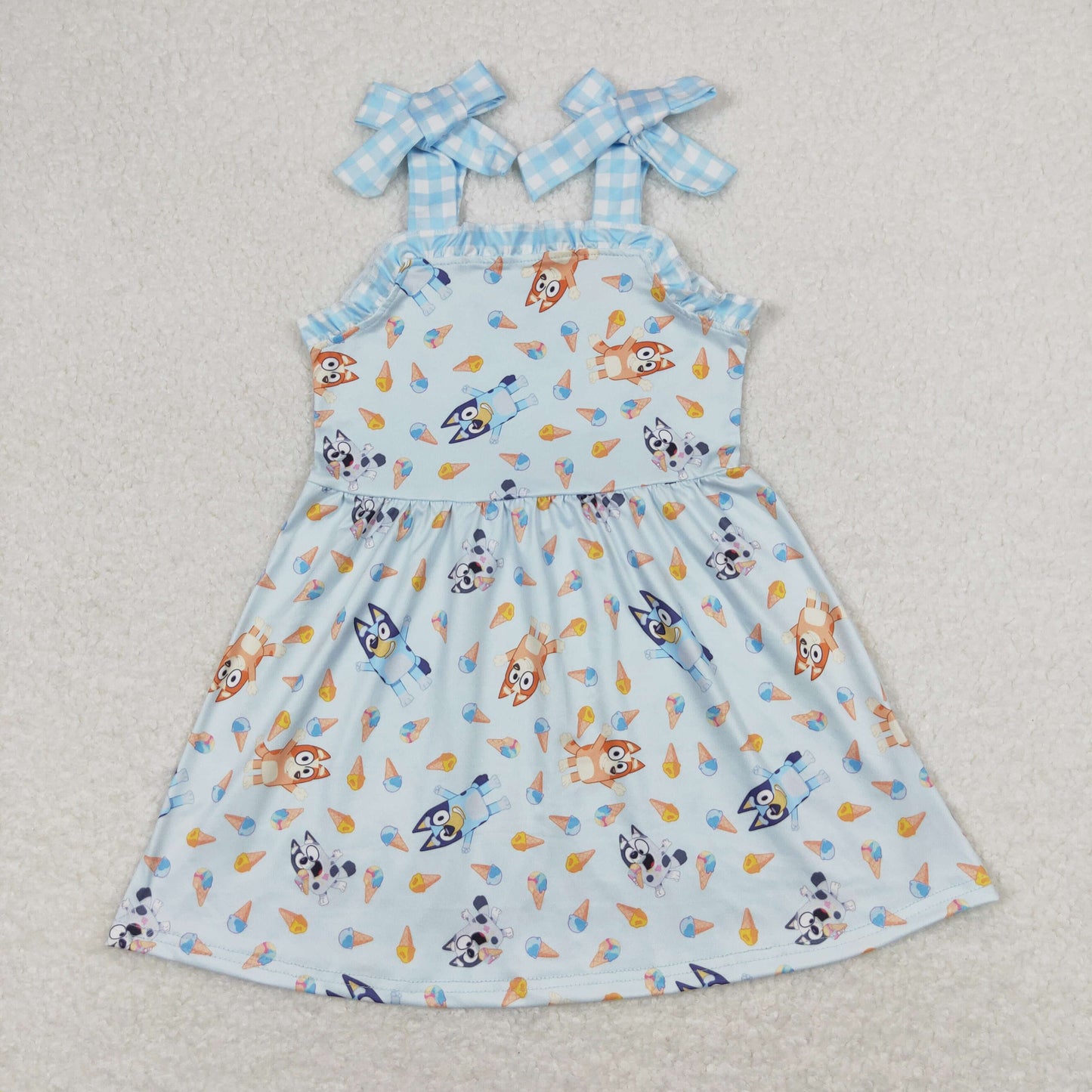 GSD0866 bluey dog cartoon flower girl dress 202403 RTS