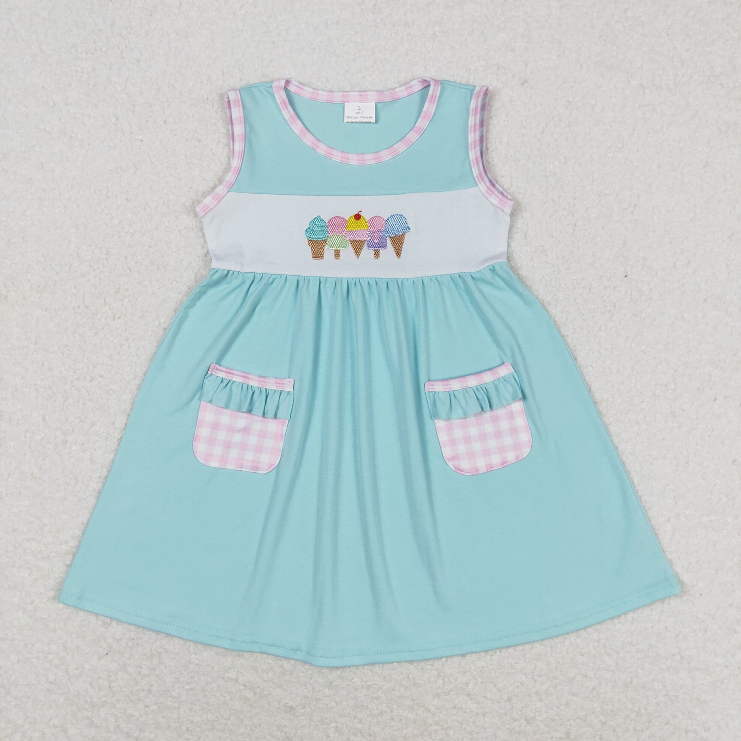 GSD0956 embroidery ice pop girl dress 202404 RTS