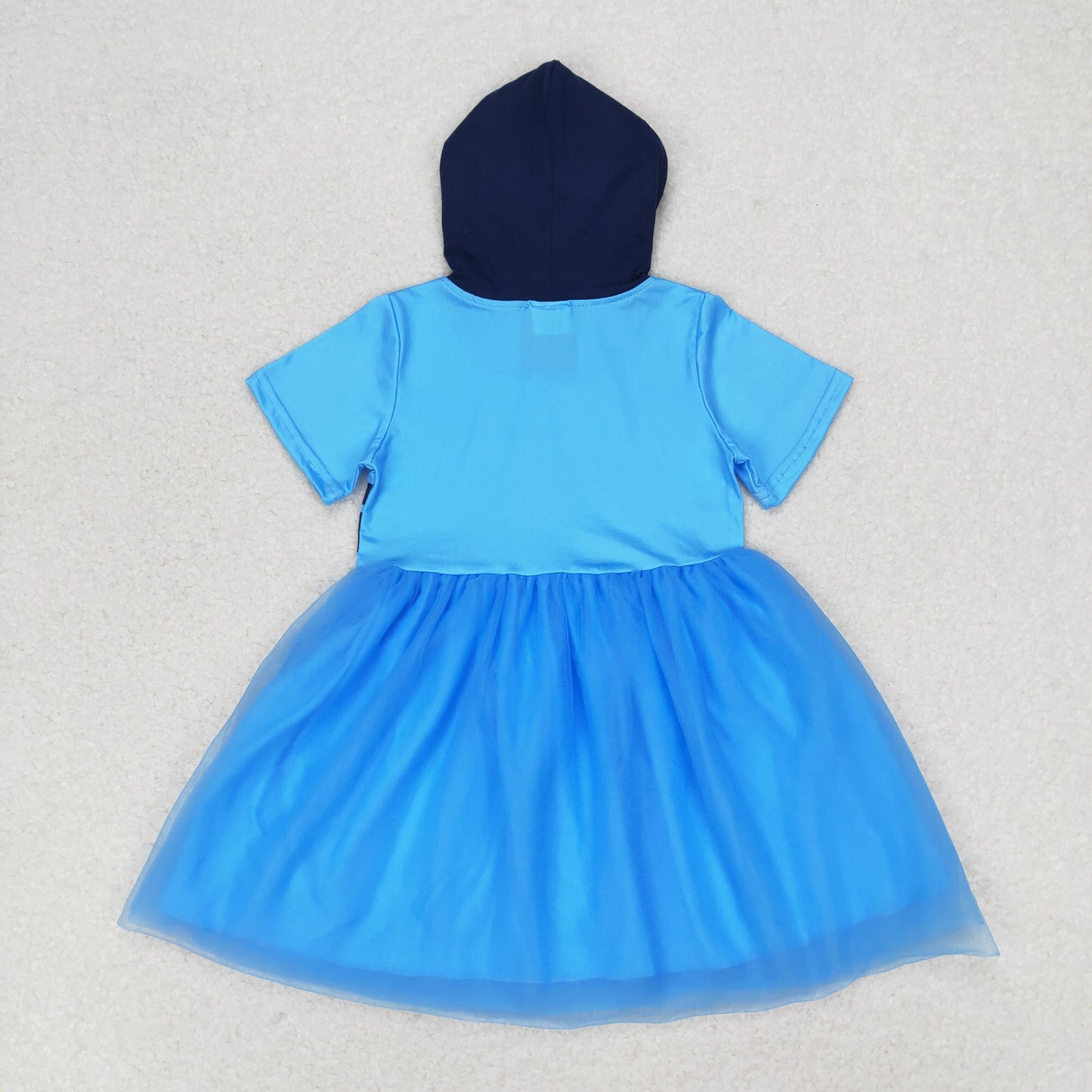 GSD0997 bluey dog tulle hoodie spring short sleeves girl dress 202404 rts