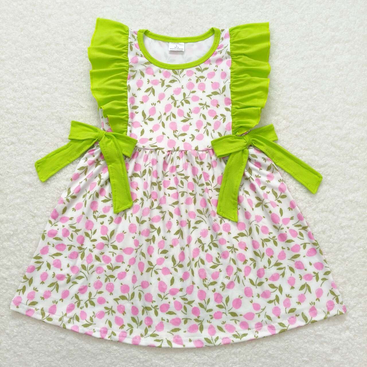 GSD1036 flower girl short sleeves girl dress 202403 rts