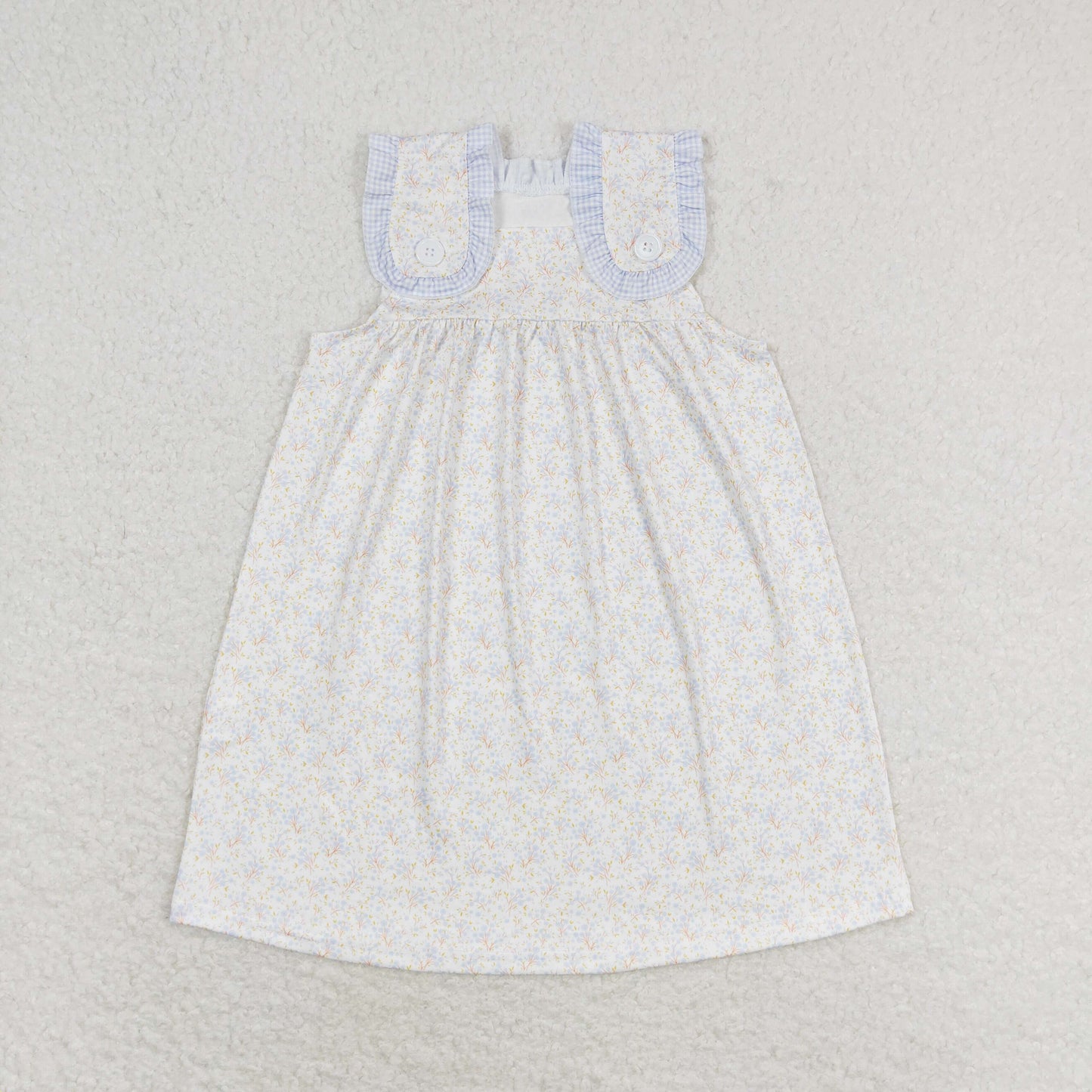 GSD1046 flower short sleeves girl dress 202405 RTS