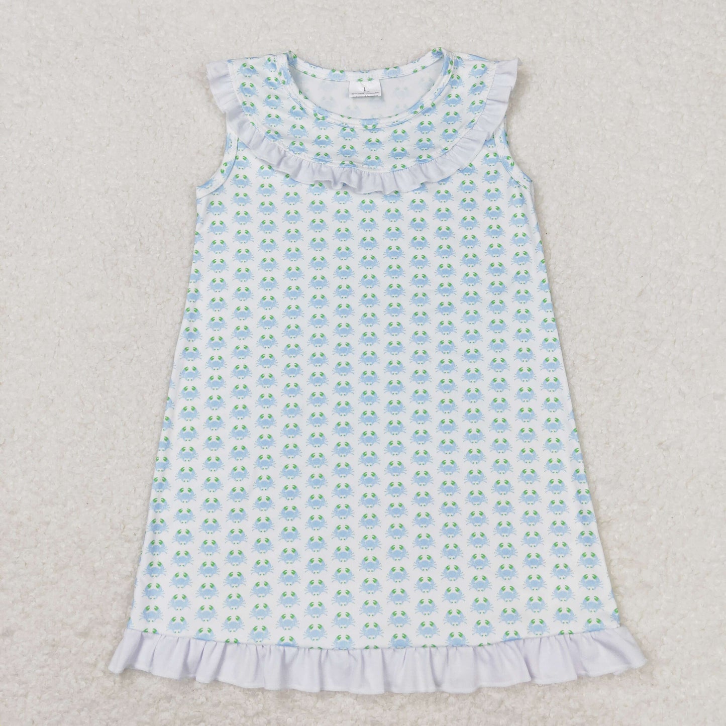 GSD1078 crab spring short sleeves girl dress 202404 RTS