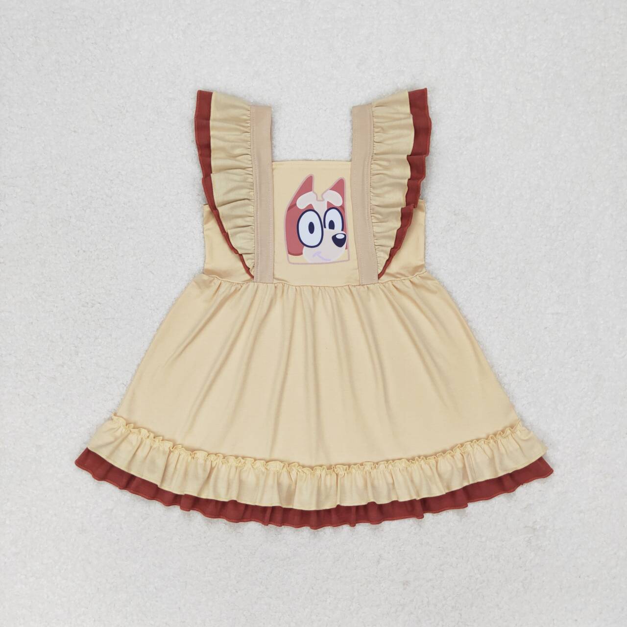 GSD1184 bluey dog short sleeves girl dress 202405 rts sibling