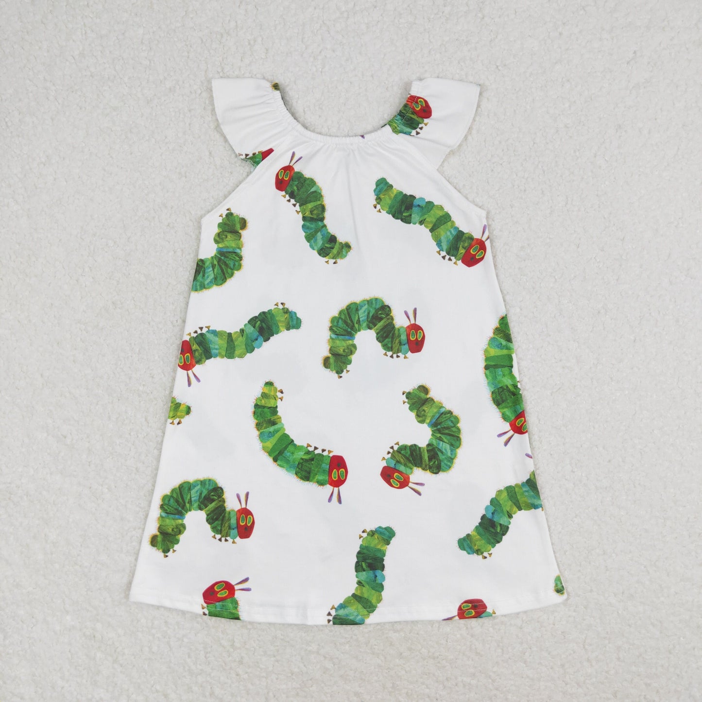 GSD1199 Butterfly caterpillar short sleeves girl dress rts 202405 sibling