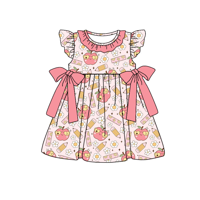 GSD1201 back to school ruler short sleeve summer girl dress preorder 202403