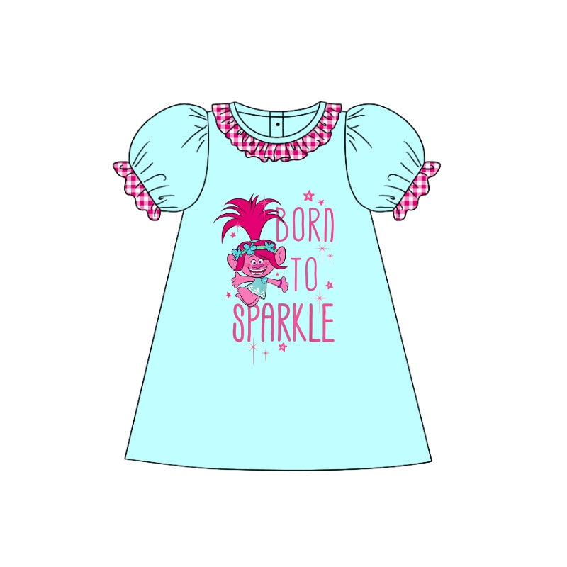 GSD1204 cartoon girl short sleeves girl dress preorder 202403