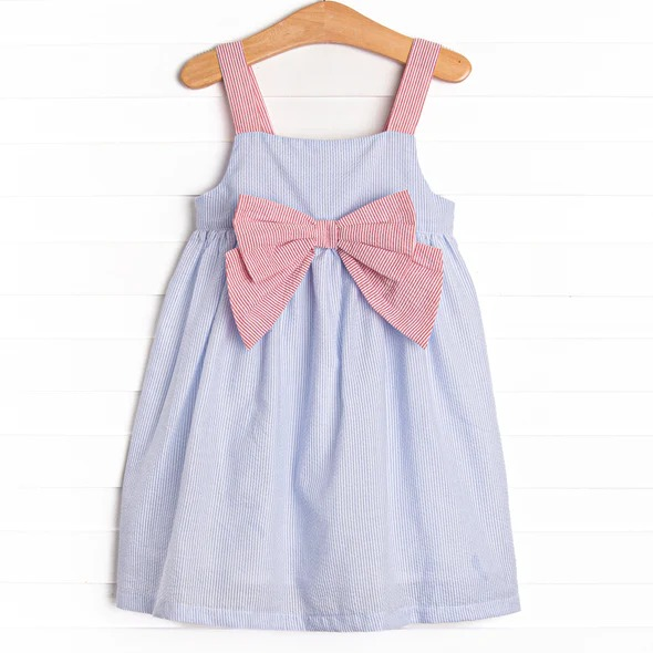 GSD1210 flower bow girl short sleeves girl dress preorder 202403