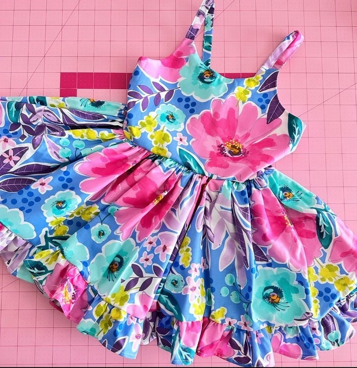 GSD1226 flower girl short sleeves girl dress 202406 RTS