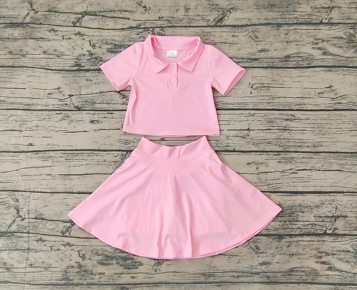 athletic dress yoga skirt yoga sports clothes solid color cotton sibling pink GSD1393 girl dress 202410 RTS
