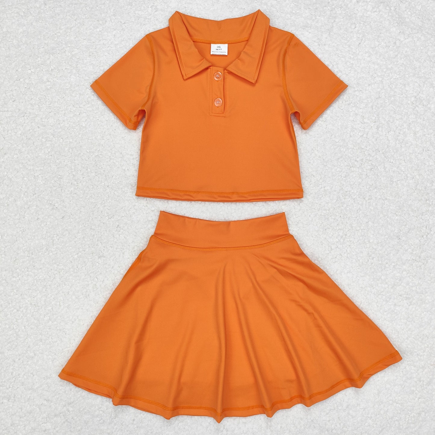 athletic dress yoga SD1394sibling orange yoga skirt girl dress 202409 rts athletic dress